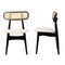 Baxton Studio Tarana Mid-Century Modern Cream Fabric and Black Finished Wood 2-Piece Dining Chair Set 234-2PC-13297-ZORO - alternate 9